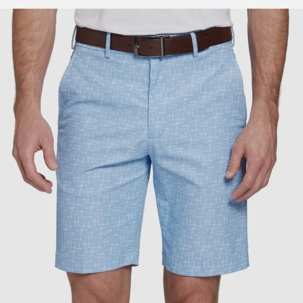 NWT Walter Hagen Mens Perfect 11 10" Golf Shorts Blue